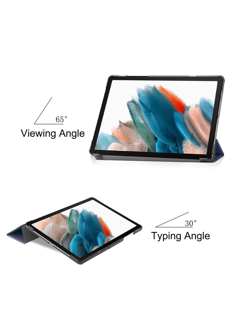 Samsung Galaxy Tab A9+ A9 Plus 11case,Custer Case for SM-X210 SM-X216 SM-X218,Ultra-thin PU-Leather Hard Shell Cover - Blue - Image 3